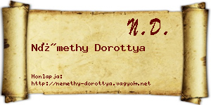 Némethy Dorottya névjegykártya